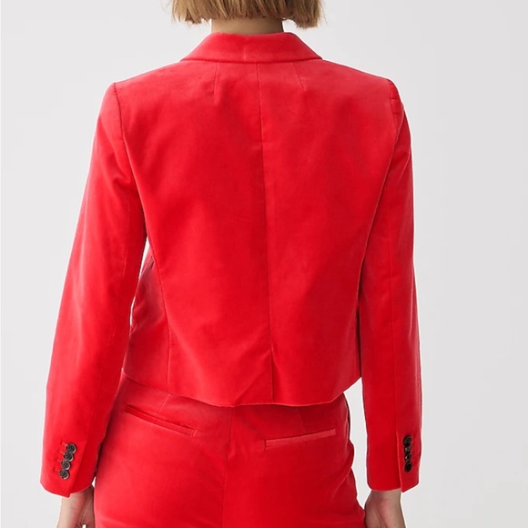 J.Crew Cropped double-breasted blazer in stretch velvet - Picture 11 of 11